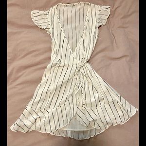 Abercrombie & Fitch striped wrap mini dress
